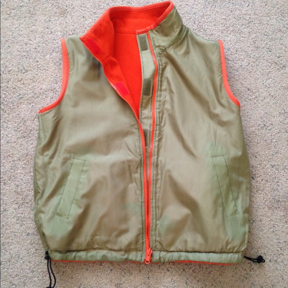 FU DA Sport Khaki and Orange Reversible Vest